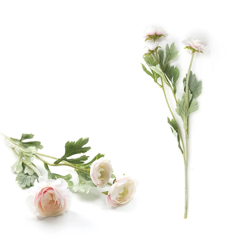 

Artificial Bunch Ranunculus Asiaticus Fake Silk Flowers Desktop Home Party Indoor Decoration