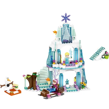 

299pcs Dream Princess Castle Elsa Ice Castle Princess Anna Set Model Building Blocks Gifts Toys Compatible with city Friends