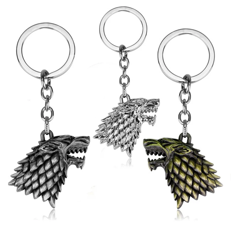 

Game of Thrones Keychain Wolf Head Home Stark Keychain Song of Ice and Fire Keychains Holder Gift Men Jewelry