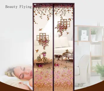 

Summer magnetic soft screen door encryption mute anti-mosquito stripe curtain free from magnetic strip screen sand door velcro