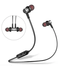 AWEI B923BL Magnetic design Bluetooth Earphones Sports Wireless Earphone Active noise reduction Earphones With microphone active plain design sports hoodies in yellow