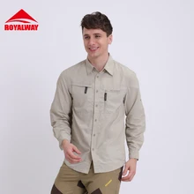 Royalway, для кемпинга, пешего туризма рубашка с длинными рукавами мужские наружные Новое поступление# MJ1001062