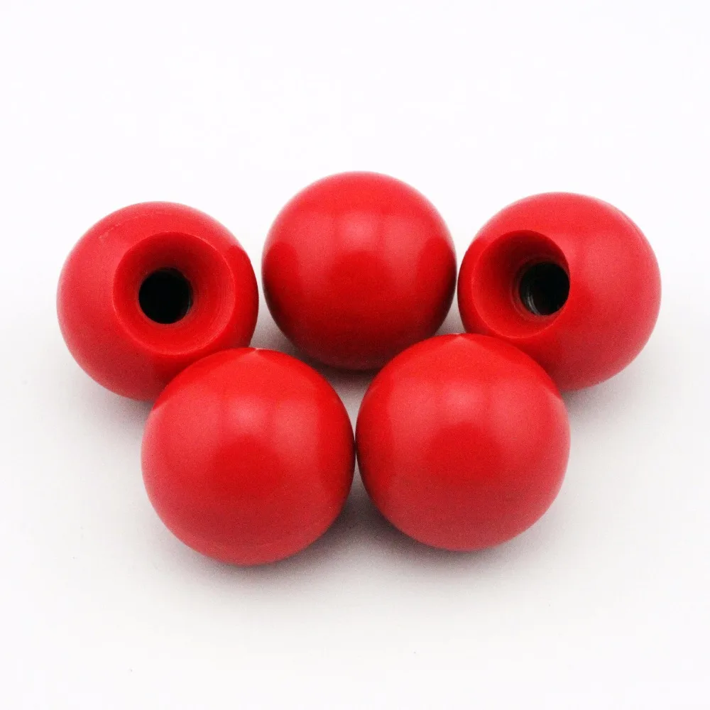 5PCS M10 Female 35mm Dia Solid Red Plastic Ball Lever Knobs for Machine Toolsin Handwheel from