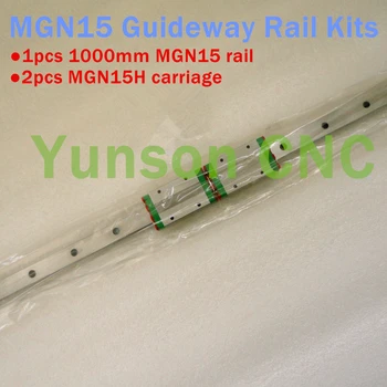 

1pcs 1000mm MGN15 Linear Motion Guideways Rail and 2pcs MGN15H carriage Slide Unit Block