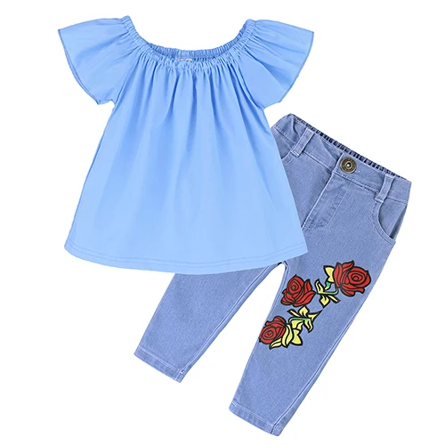 ST342, Детские комплекты одежды для девочек, коллекция года, летняя детская одежда весенне-Осенние костюмы для девочек, комплект из 3 предметов для От 2 до 7 лет девочек - Цвет: as photo
