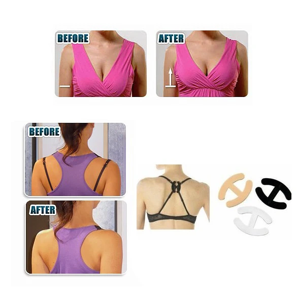 

5 Clips Hide Converter Bra strap clip Cleavage Control Fixers