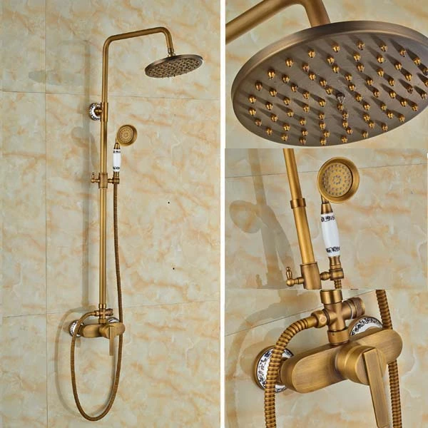 Rain Shower Head Valve Accessories For Antique Copper Shower Column Mixer Faucet