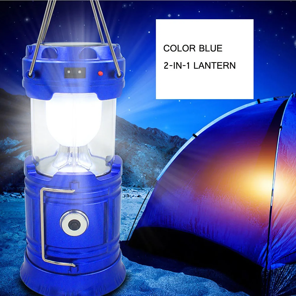 ZK30 Classic style 6 LEDs Rechargeable Camping Light Collapsible Solar