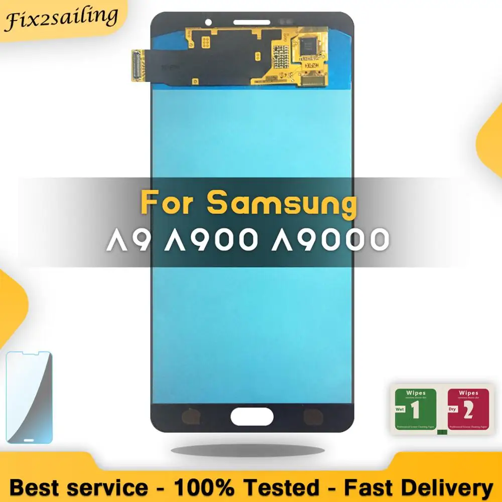 Супер AMOLED ЖК-дисплей для samsung Galaxy A9 A9000 A900 SM-A9000 ЖК-экран Запасные части дигитайзер сборка с подарком