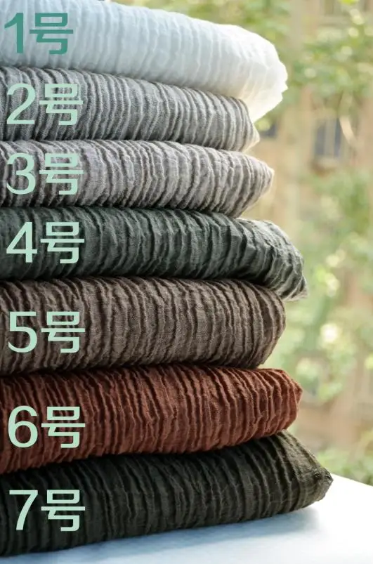 Pure Linen Yarn Dyed Plain Brand For The Pure Hemp Fabric Wrinkle Wind