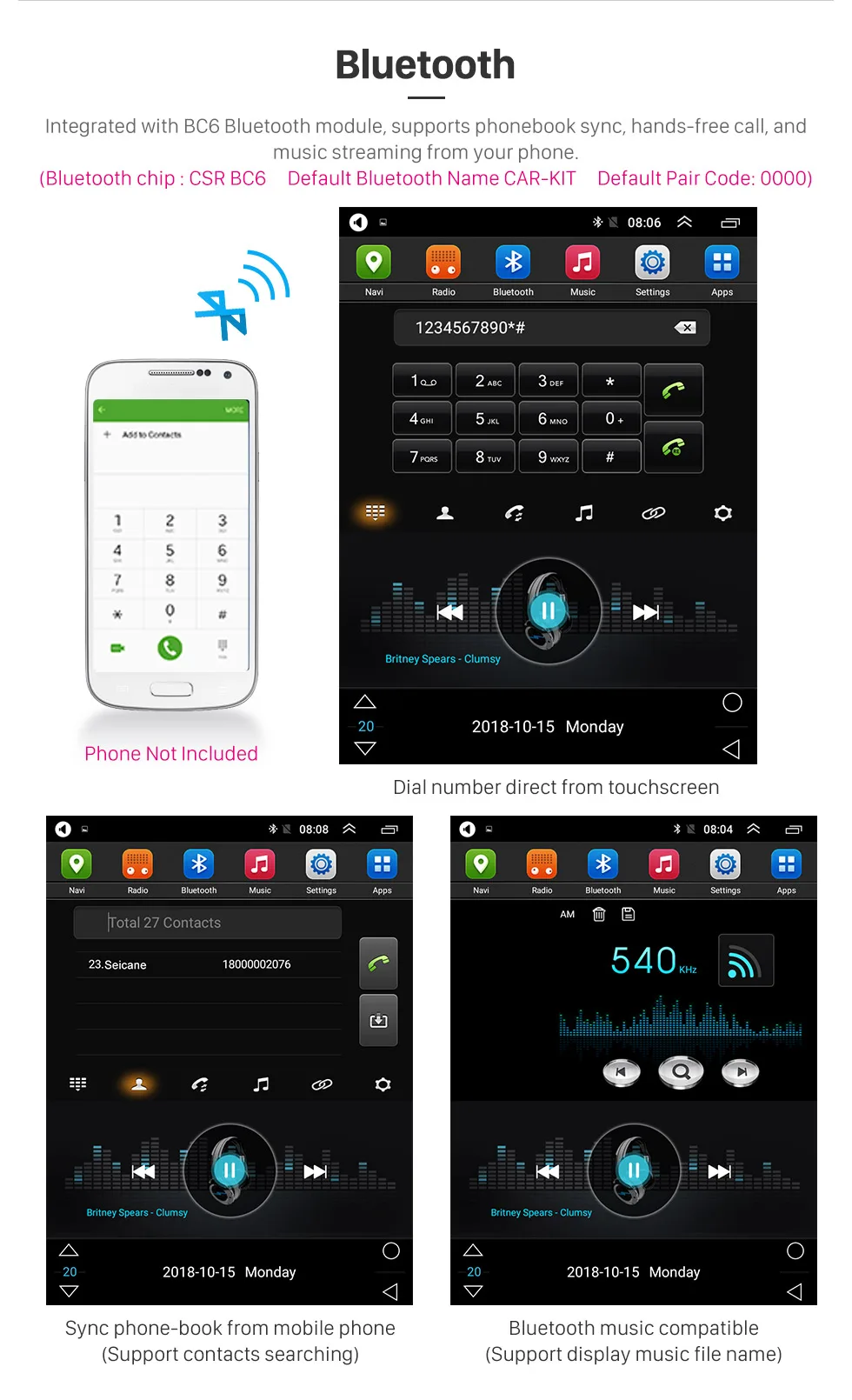 Best Seicane Car DVD Radio Multimedia player GPS Navigation For 2003 2004 2005 2006 2007 Honda Accord 7 Support DVD 1080P Video OBD2 11