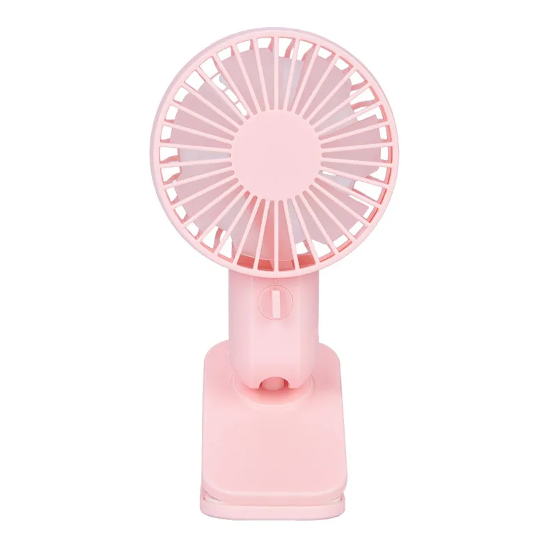 

Personal USB Rechargeable Desktop Mini Fan Double Wind Leaf Adjustable Cooling Fan with 2 Files Wind Speed and Clip Office Home