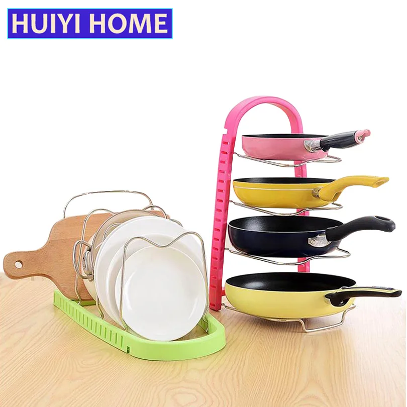 

HUIYI HOME Kitchen Storage Racks Multi-Purpose Pot Pan Cookware Lid Chopping Block Shelf Kitchen Organizer EGN154