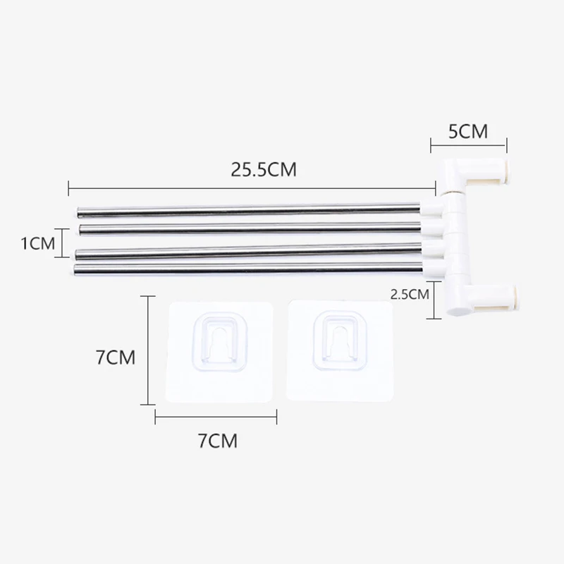 Лидер продаж четыре полотенце для рук держатель вращающаяся стойка для полотенец Водонепроницаемый Ванная комната Кухня стены Полотенца Крюк Пластиковые на присосках Полотенца бар