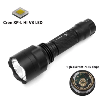 

New Manta ray C8 Cree XP-L HI V3 Cool white Neutral white Warm white Flashlight,torch,lantern,lanterna bike,bicycle light lamp