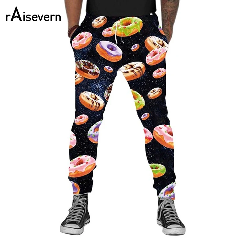 

Raisevern Space Donut Pants 3D Printed Men/women Joggers Elastic Waist Long Trousers Fitness Pocket Sweatpants Dropship