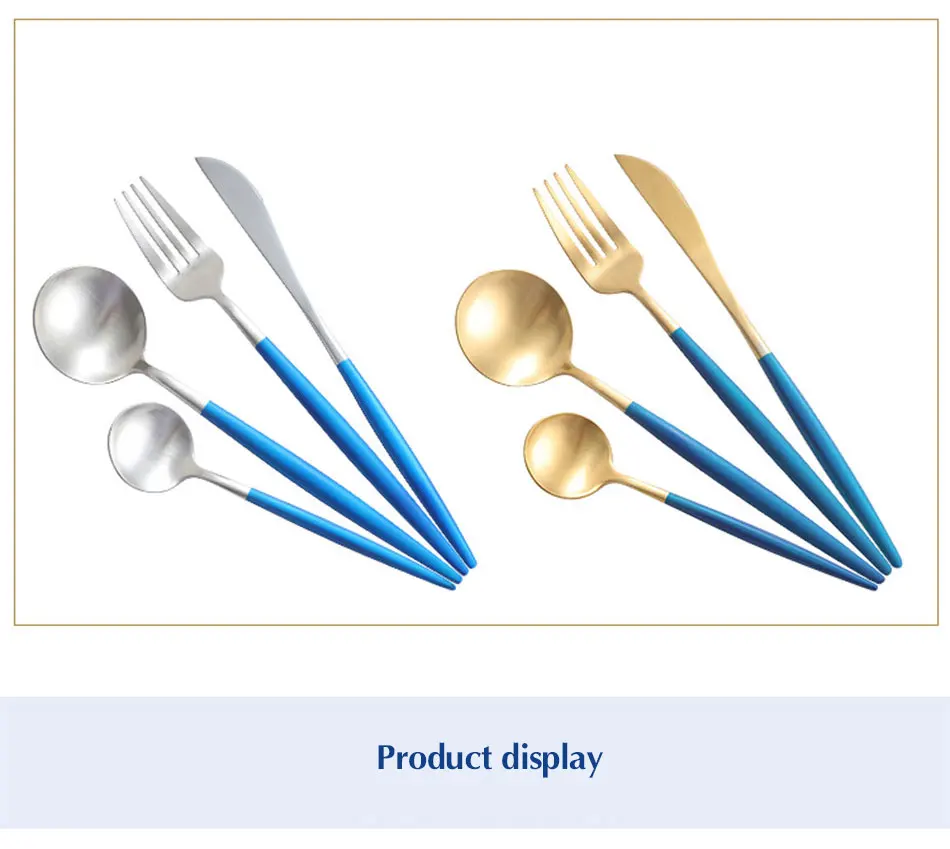 Luxury 304 Stainless Steel Tableware Set Black Rose Gold European Western Food Dinnerware Sets knife Forks Black Cutleries 4pc (13)
