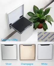 Thin Wall Mount Folding Seat Stool Soft Slow Motion Bathroom Closet Cloakroom Vestibule