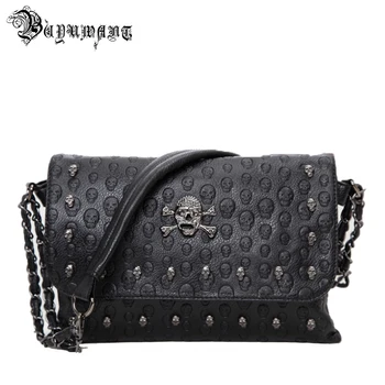 

Buyuwant Gothic Women Handbag female shoulder bag Crossbody bags skull envelope retro Chain Messenger bag BW01-SB-xkklhs