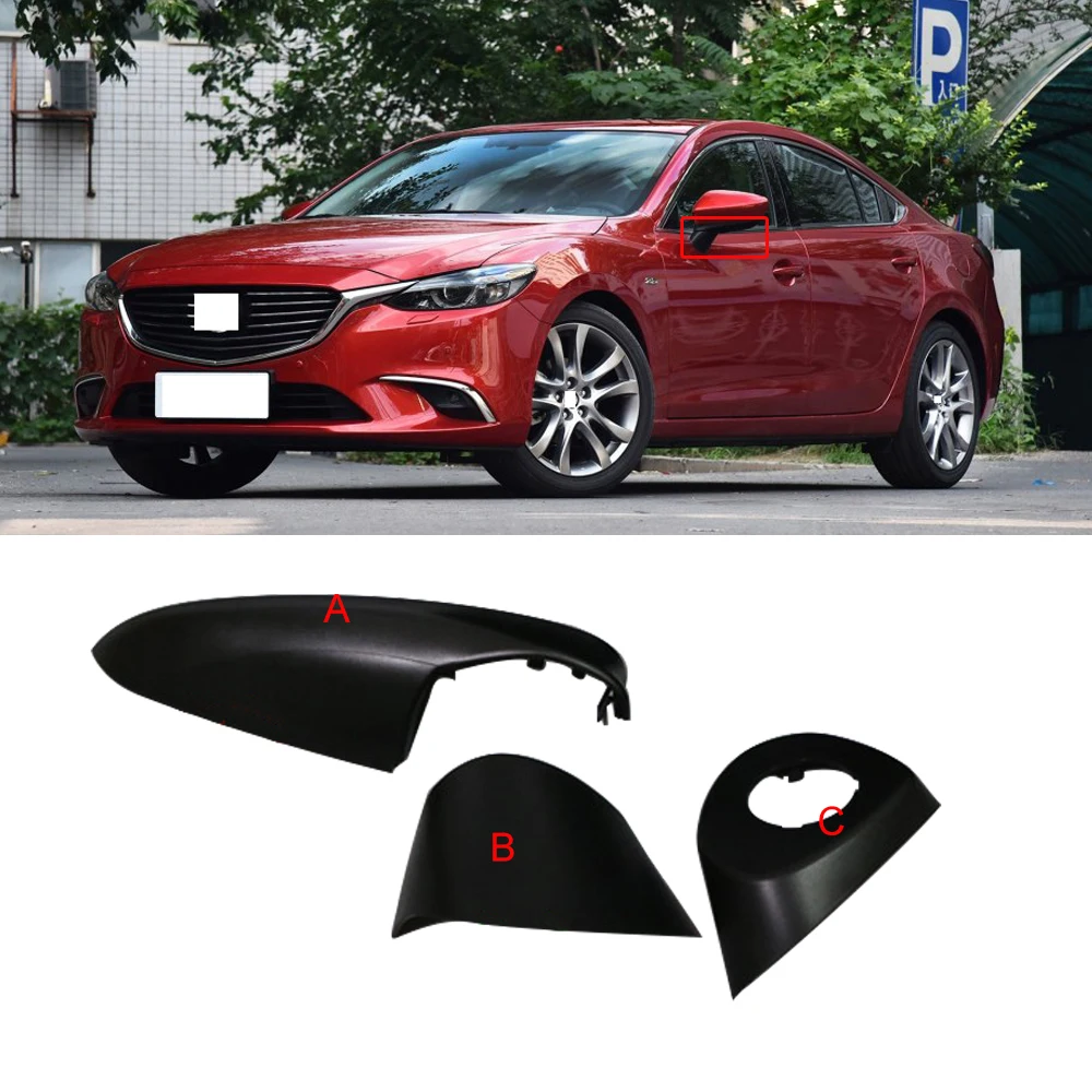 

CAPQX For MAZDA 6 Mazda6 ATENZA 2014-2017 Outside Rearview Mirror Cover Rear View Mirror Base support Garnish Cap Shell