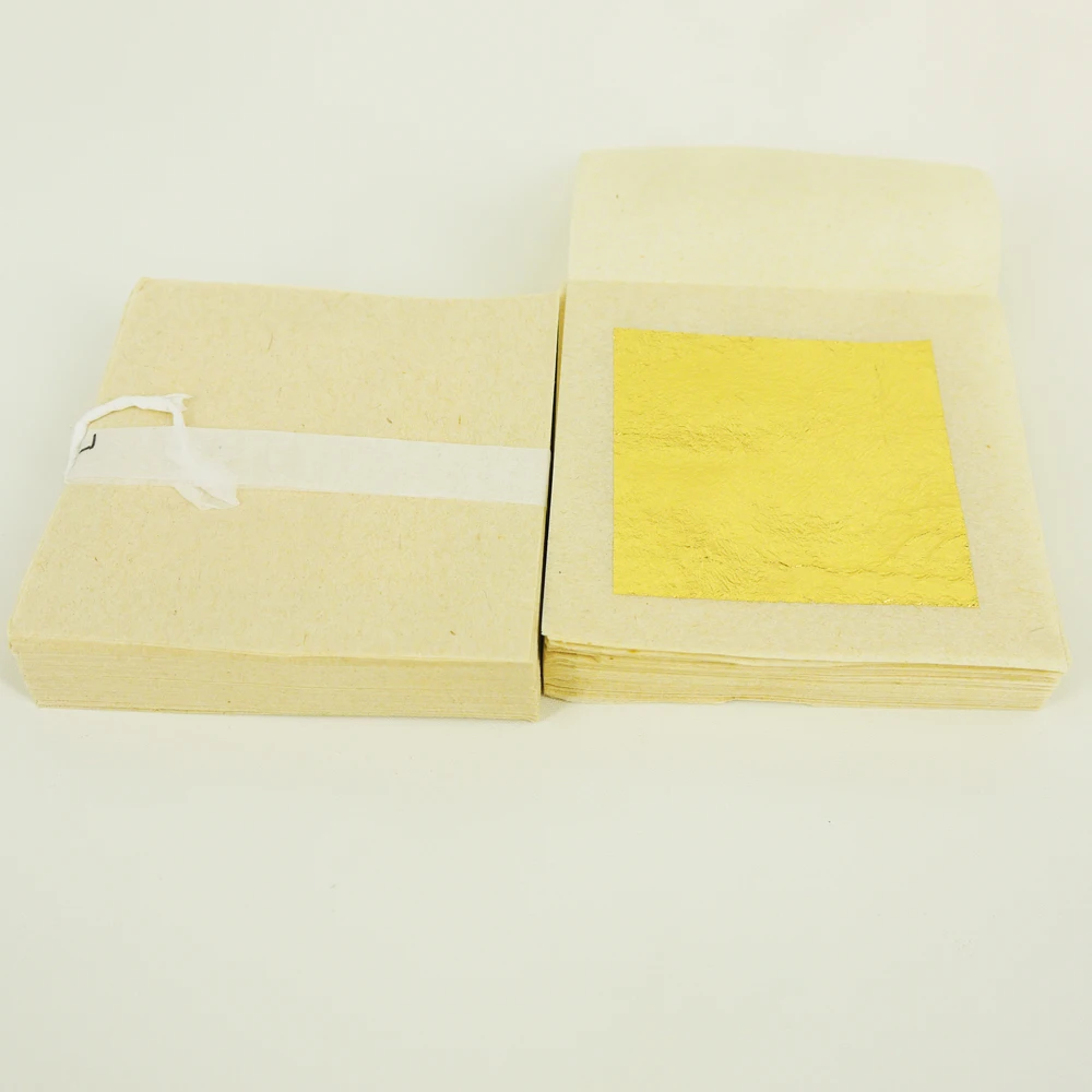 10 шт 4,33x4,33 см 24K чистый натуральный листочек из съедобного золота фольги лист Декор фольги Золотой чехол