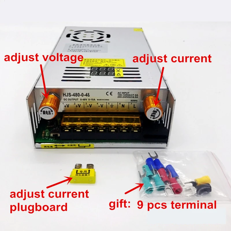 480 Вт выход 0-5 в 12 В 24 в 36 в 48 в 60 в 80 в 120 в 160 в 220 В Регулируемая Стабилизация напряжения постоянного тока цифровой импульсный источник питания