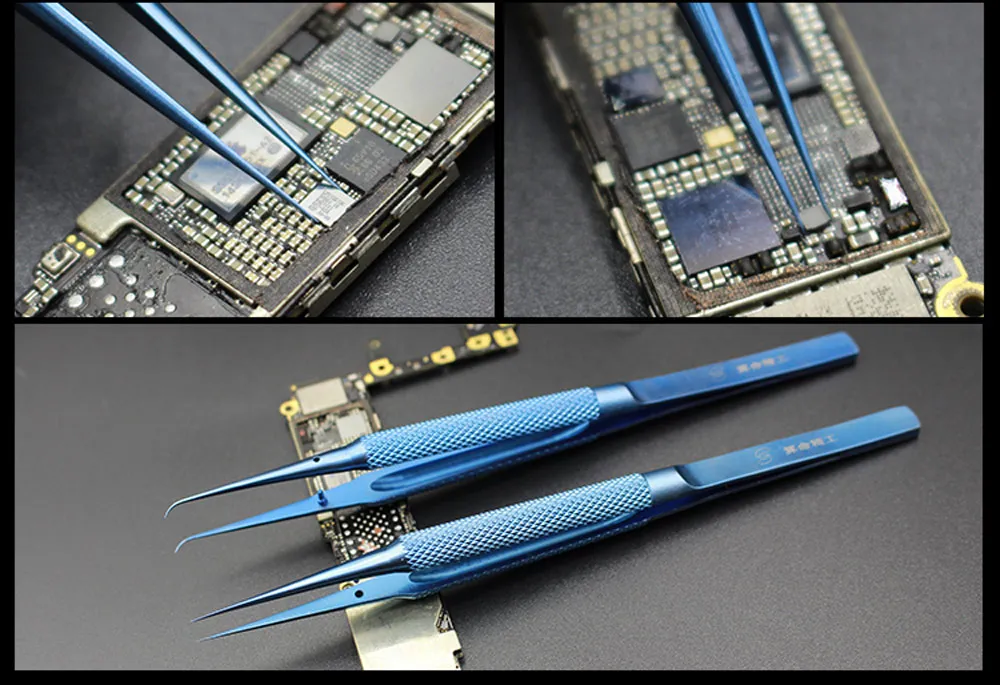 Профессиональный титановый сплав сталь ремонт Fly line Пинцет для печати пальцев плоскогубцы для iPhone Sumsung pad обслуживание материнской платы