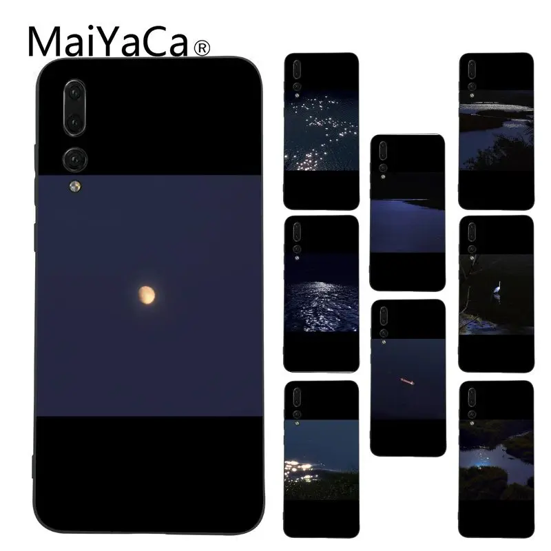 MaiYaCa ночное небо с изображением луны и звезд крашеный чехол для телефона забавных