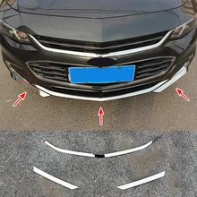 Protection de la calandre avant chromé pour Chevrolet Malibu 2016 2017 2018, garniture, lumière Accent, décoration