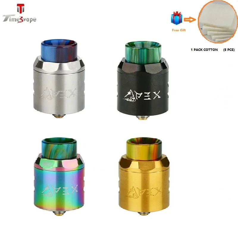 Timesvape APEX 25mm  RDA  PEI/   Delrin/ Resin 810  drip tips  Rebuildable Dripping  atomizer for  E Cigarette Vape Mod