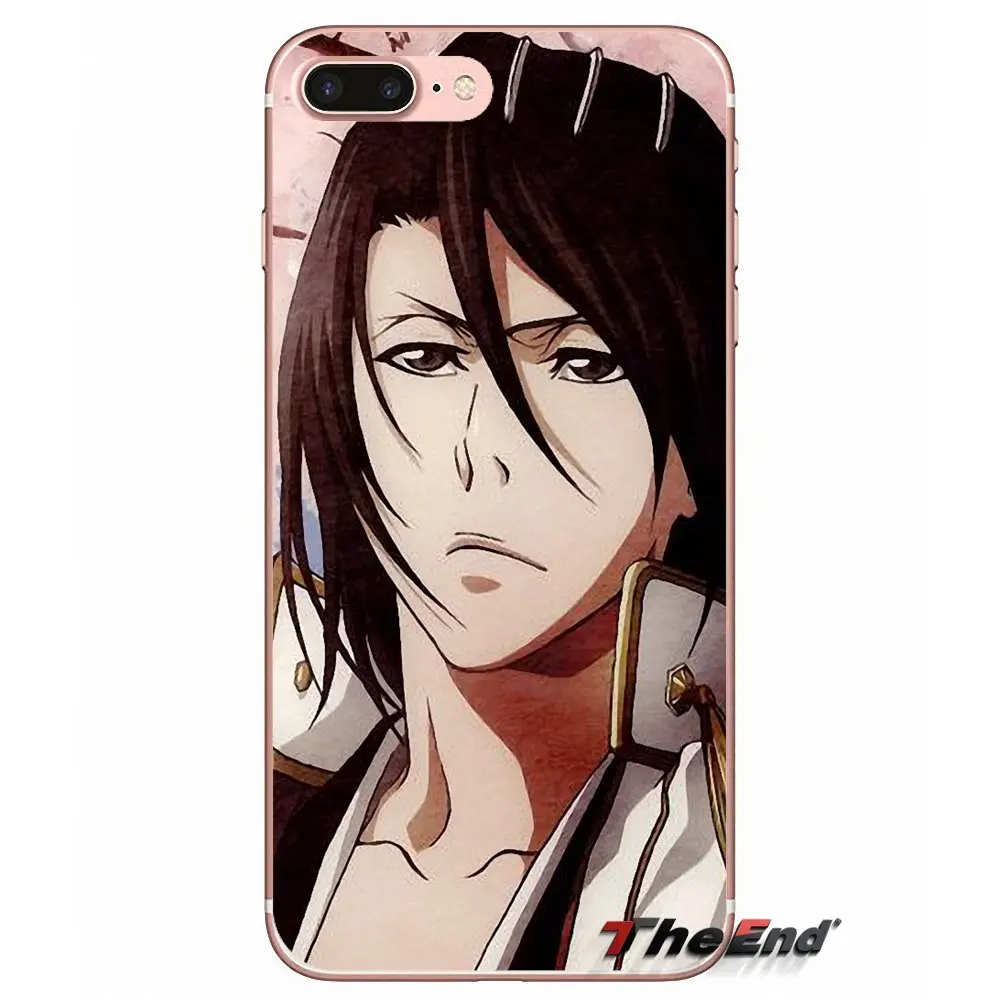 Bleach Byakuya Kuchiki Аниме Арт мягкий чехол для iPhone X 4 4S 5 5S 5C SE 6 6S 7 8 Plus Samsung Galaxy J1 J3 J5 J7 A3 A5 2016