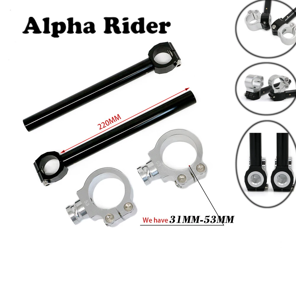31mm-53mm Universal Adjustable CNC Motorcycle Fork Tube Clip Ons Handle Bar Handlebars 31mm 32mm 33mm 34mm 35mm 36mm 38mm 45mm | Автомобили