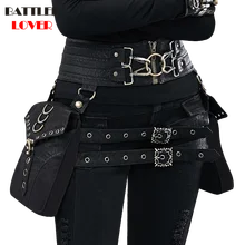 Винтажная стимпанк кожаная Паровая панк ретро рок готика Ретро Косплей Battlegrounds поясные сумки викторианские женские мужские сумка на ногу