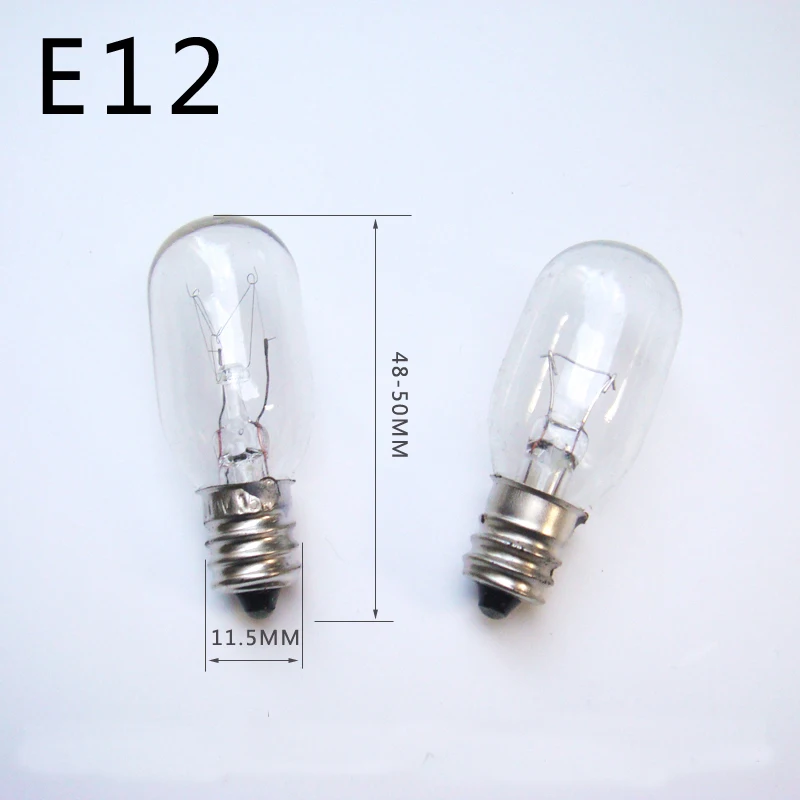 

24V 30V 110V 220V E12 Indicator Light Bulb E12 5W 8W 10W 15W Screw Machine Nightlight Lamp 10pcs