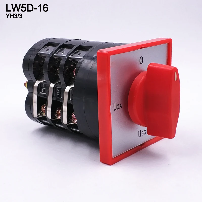 1 шт. LW5D-16 YH3/3 поворотный переключатель 3 фазы 12 терминалов 10A Электрический cam