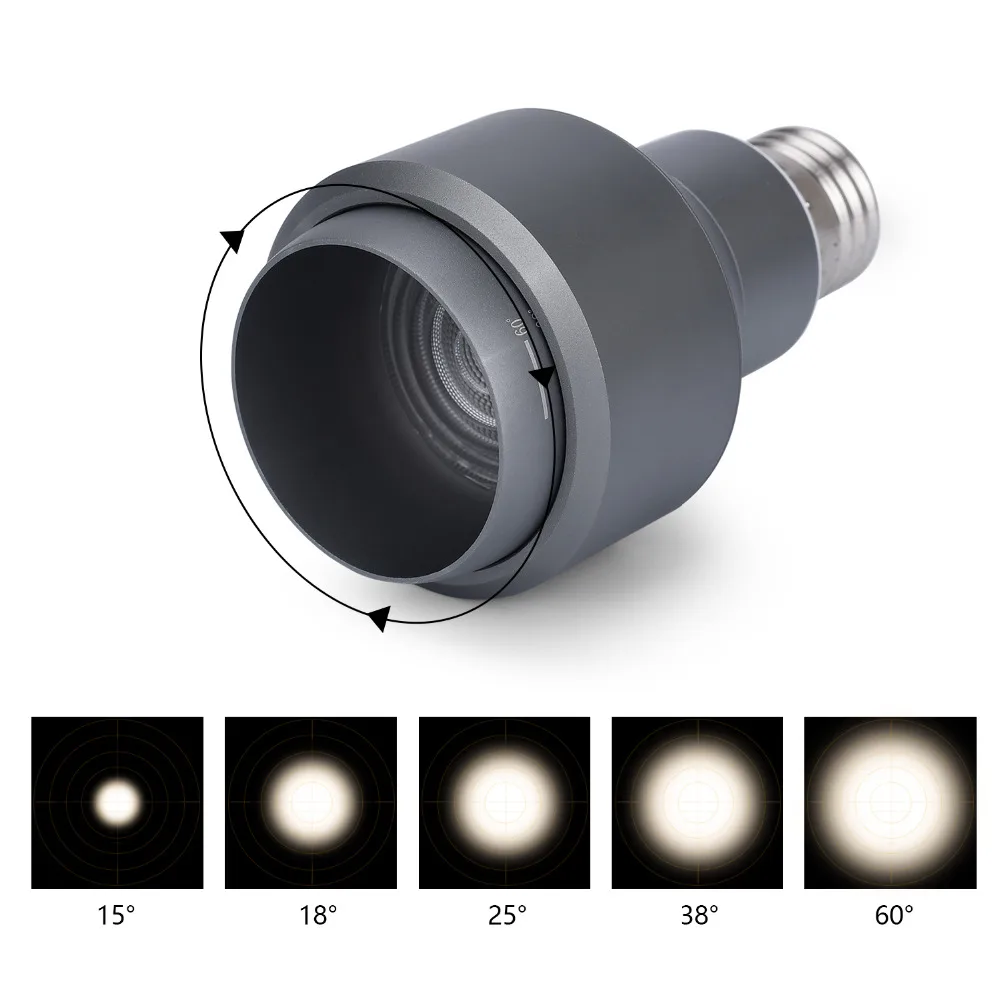 E27 Led Cob прожекторы лампа желтый 110 в 120 7 Вт регулируемый угол для столовой