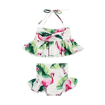 

Toddler Kid Baby Girl Flamingo Tankini Swimwear Swimsuit Bikini Set Bathing Suit