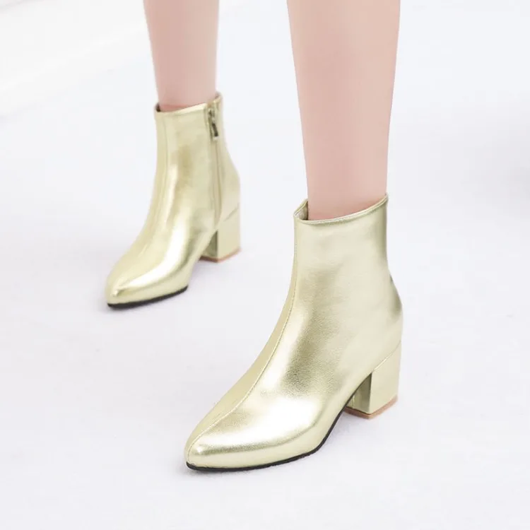 

Big Size 9 10 11-14 boots women shoes ankle boots for women ladies boots Pointed side zipper Martin boot