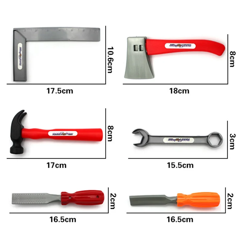22 шт./компл. Детские строители пластиковые ролевые игры моделирование инструментарий классический инструмент игрушки Инструменты для ремонта аксессуары детские подарки