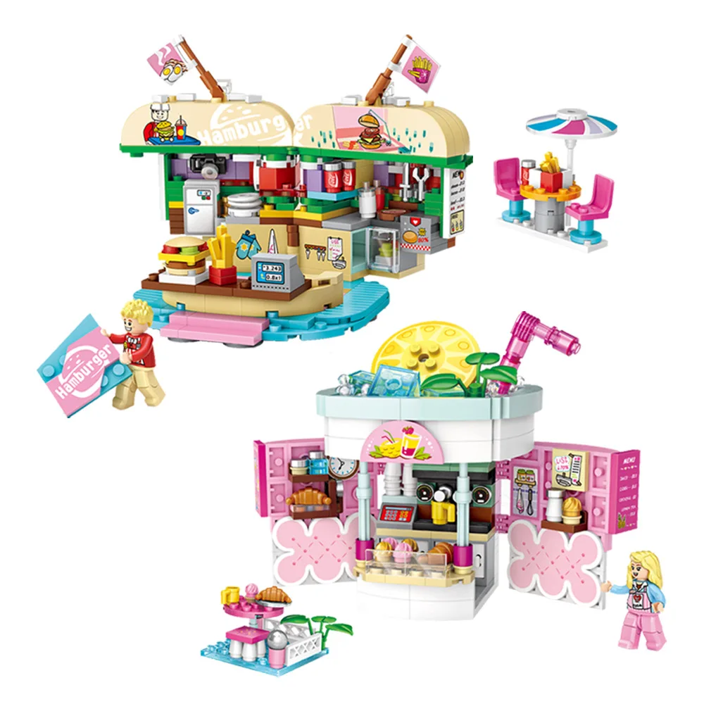 

New Heartlake Friends Pizza Restaurant Fit Legoings Friends Figures City Building Block Bricks Diy Toys Girls Kid Gift