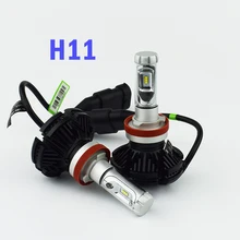 1 Pair Car Kit Fari Lampadina Hi-Lo Fascio 12 V 50 W Automobile Faro ZES Lumileds circuito integrato del LED Auto Testa Luci Fendinebbia H11 H4 H7 H1