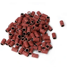 Фантастическая 100 шт. ногтей специальная наждачная бумага дрель 12" 180" шлифовальной ленты машина замена Биты для педикюра Полировальные инструменты