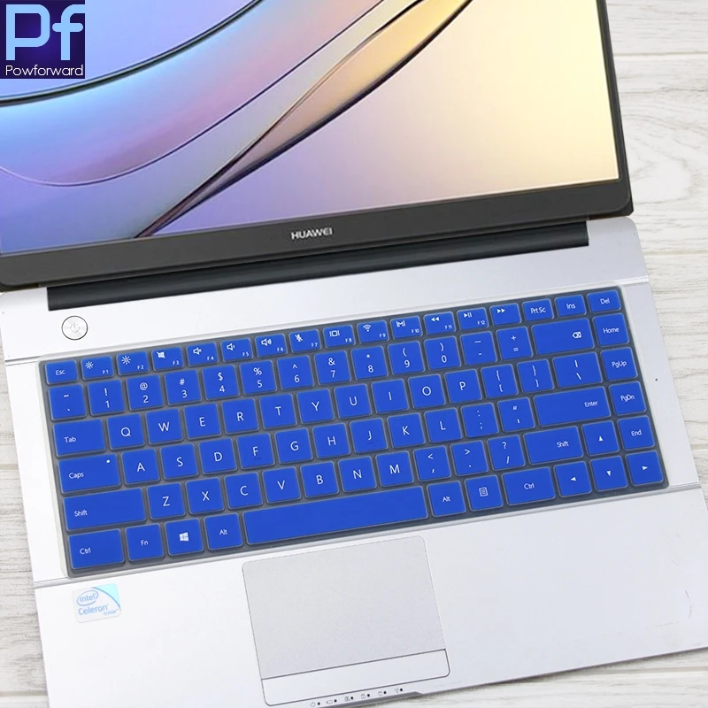 Для huawei mate book D 15,6 '' PMRC-W60 PL-W19 15,6 дюймов Силиконовая клавиатура для ноутбука матовый чехол протектор книги кожи - Цвет: blue