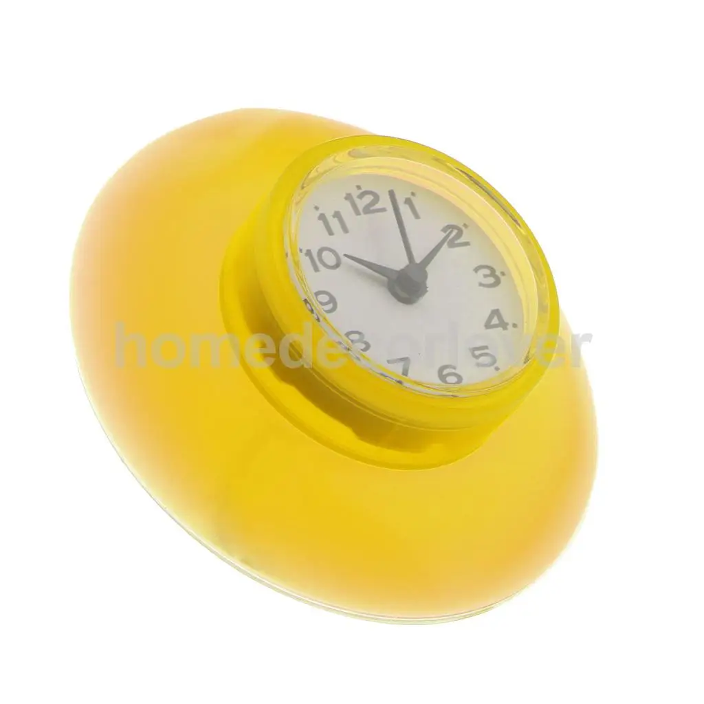 Waterproof Wall/Mirror/Glass/Fridge Sucker Cup Clock Bathroom Kitchen Shower Bath Wall Clock for Home Decoraion