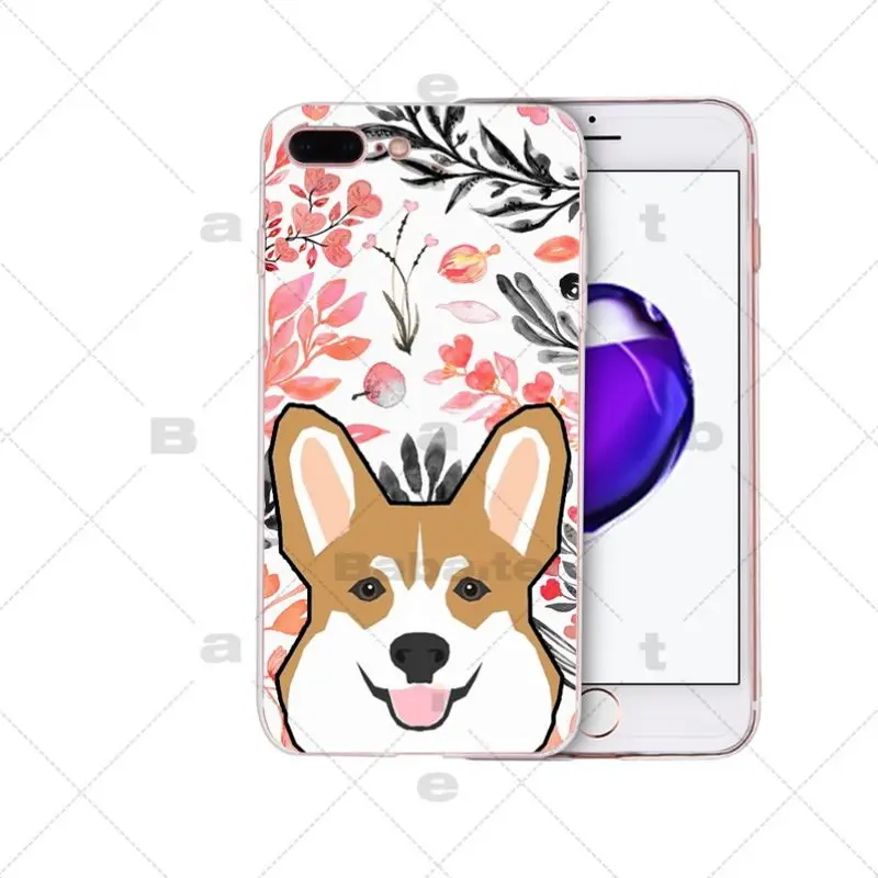 Cute animals Dachshund French Bulldog Labrador Welsh Corgi florals spring flowers Soft Case