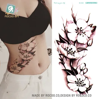 

Waterproof Sexy Make Up Body Art Temporary Tattoo Stickers Chinese Orchid Water Transfer fake tatto Flash Tattoo for girl