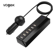 Vogek ładowarka samochodowa USB 6-porty USB ładowarka do telefonu komórkowego gniazdo adaptera jakości 63 W/13A uniwersalny dla iPhone Xiaomi Oppo Huawei(China)