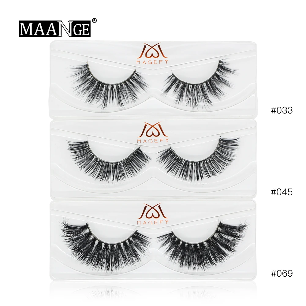 30pairs-A MAANGE 30 пар/кор. 3D норковые ресницы с лотком ручной работы накладные ресницы норки накладные макияж ресниц Ресницы cilios - Длина: 30pairs-A