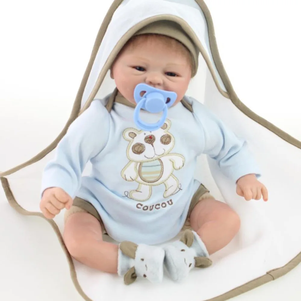 

55/42 cm Reborn Baby Doll Soft Silicone Vinyl Cloth Body kids Playmate Gift For Girls Handmade Baby Lifelike Toys Doll boneca