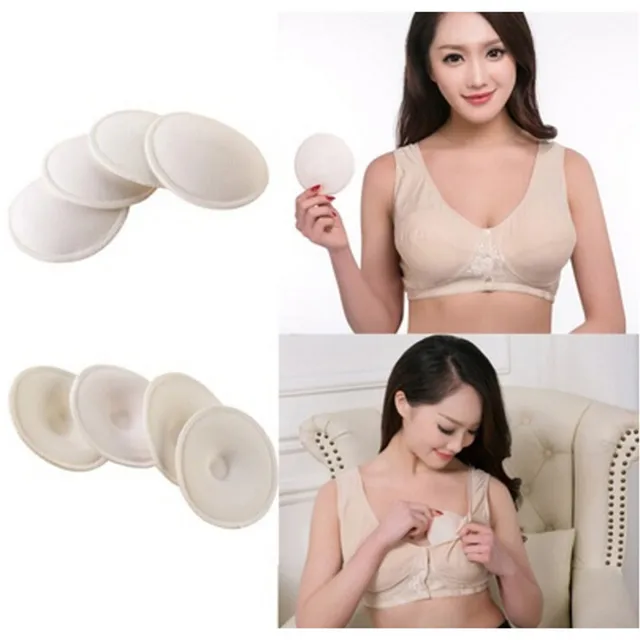 8Pcs Feeding Breast Pads Soft Absorbent Cotton Washable Reusable